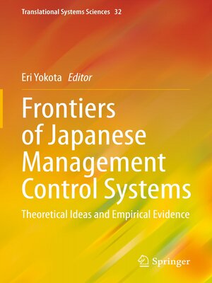 cover image of Frontiers of Japanese Management Control Systems